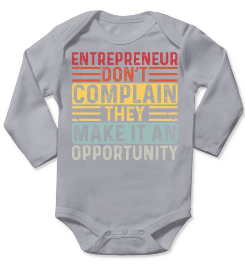 Entrepreneur Minded Business Lifestyle Gifts Idea Long Sleeve Baby One-Piece