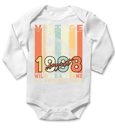 Everything Original In August 1998 Long Sleeve Baby One-Piece