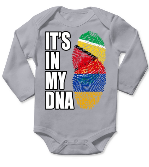 Guyanese And Armenian Mix Heritage DNA Flag Long Sleeve Baby One-Piece
