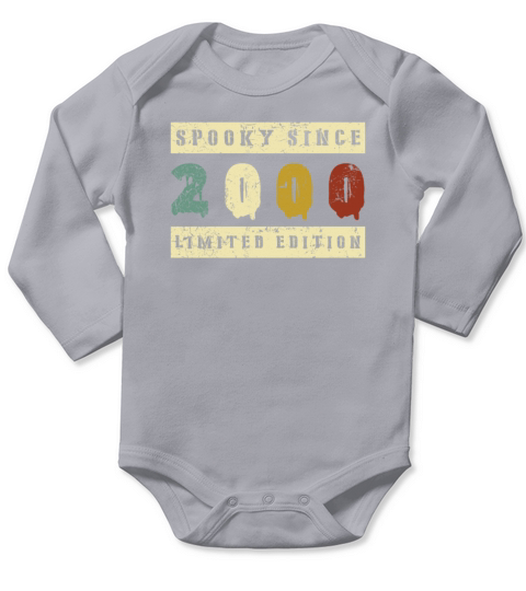 Halloween Spooky Since 2000 Retro Birth Year Long Sleeve Baby One-Piece