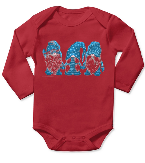 Hanging With My Gnomies Blue shirt Long Sleeve Baby One-Piece