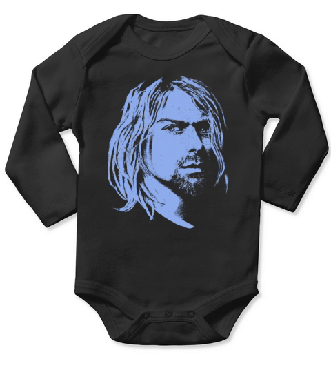 Kurt Cobain Vintage T-Shirt Long Sleeve Baby One-Piece
