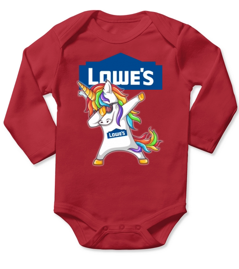 Lowes Unicorn Dabbing Long Sleeve Baby One-Piece