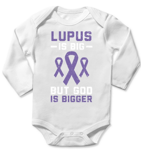 Lupus Awareness Purple Ribbon Autoimmune Disease Long Sleeve Baby One-Piece