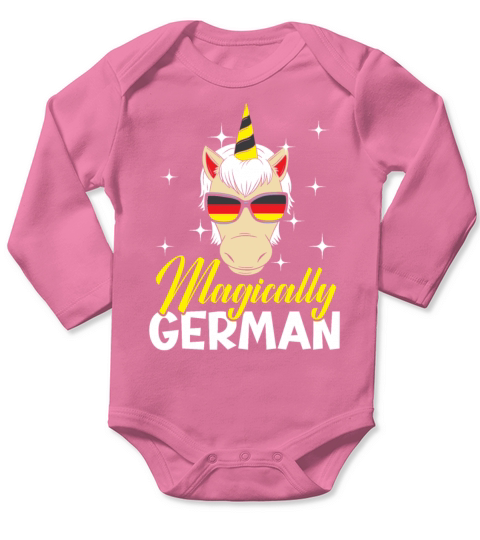 Magically German Unicorn Deutschland Germany Flag Long Sleeve Baby One-Piece
