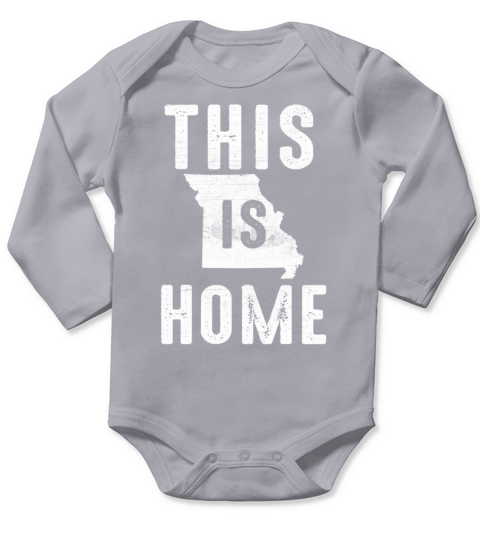 Map America US State Flag This Home Missouri Long Sleeve Baby One-Piece
