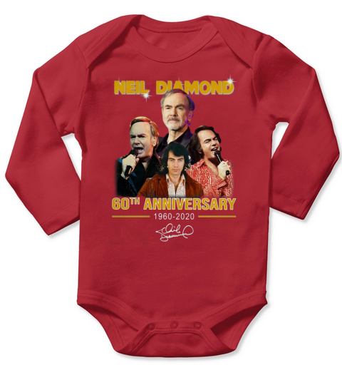 Neil Diamond 60th anniversary 1960-2020 signature shirt Long Sleeve Baby One-Piece