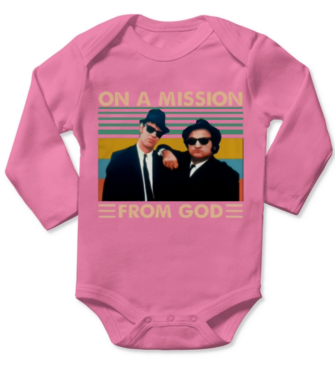 On A Mission From God Vintage The Blues Brothers shirt Long Sleeve Baby One-Piece