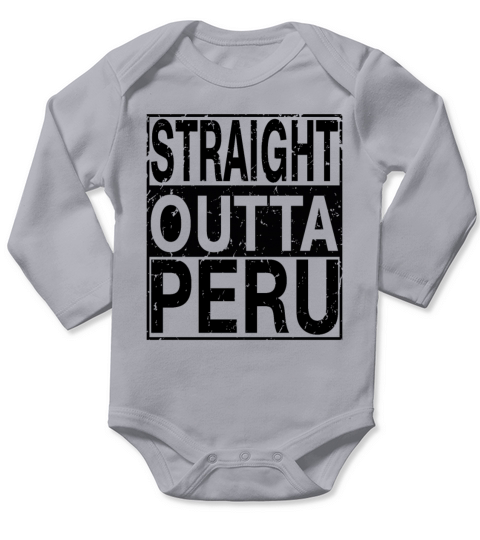 Peru Straight Outta Peru Long Sleeve Baby One-Piece