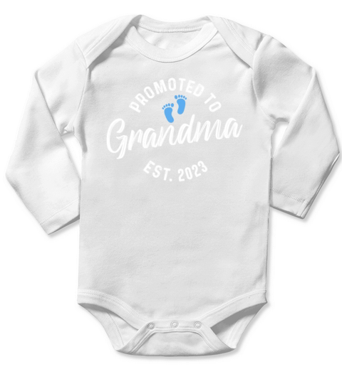 Promoted To Grandma 2023 Long Sleeve Baby One-Piece