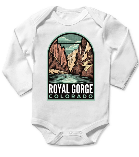 Royal Gorge Colorado Vintage Long Sleeve Baby One-Piece