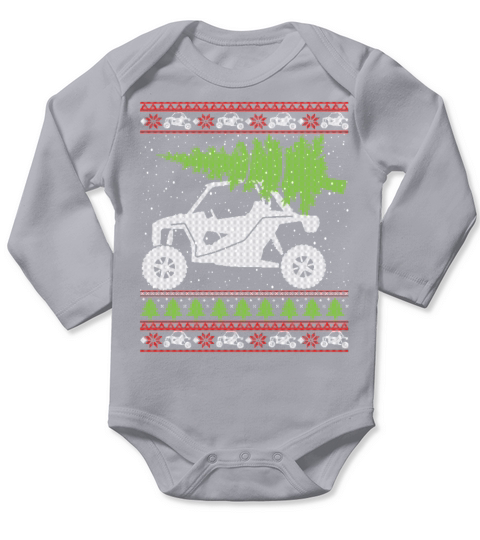 RZR Christmas Tree Funny Ugly Xmas Sweater Style Long Sleeve Baby One-Piece