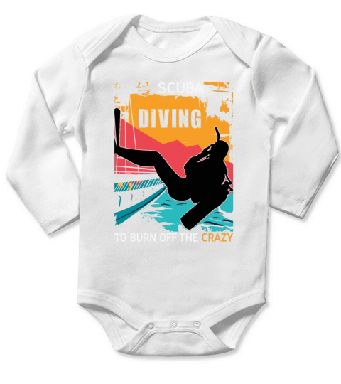 Scuba Diving Gift Underwater Lover Scuba Diver Long Sleeve Baby One-Piece
