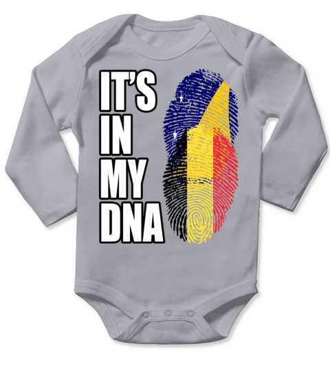 Tokelauan And Belgian Mix Heritage DNA Flag Long Sleeve Baby One-Piece
