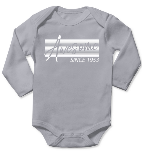 Vintage 1953 Birthday Awesome 70 Years Grandpa Long Sleeve Baby One-Piece