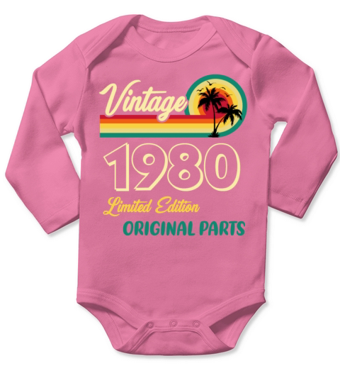 Vintage 1980 Limited Edition Original Parts Long Sleeve Baby One-Piece