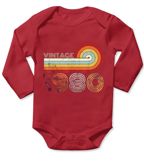 Vintage 1980 Long Sleeve Baby One-Piece