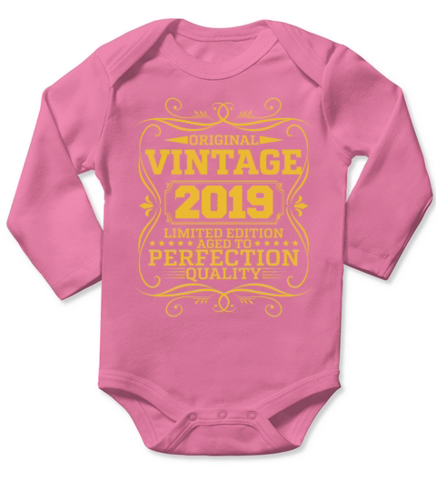 Vintage 2019 Original Limited Edition Long Sleeve Baby One-Piece