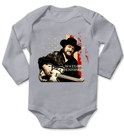 Waylon Jennings america Long Sleeve Baby One-Piece