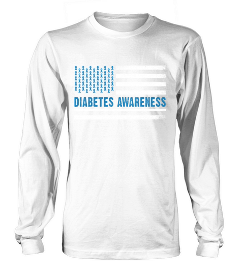 Flag November Diabetes Awareness Month Long sleeved Unisex
