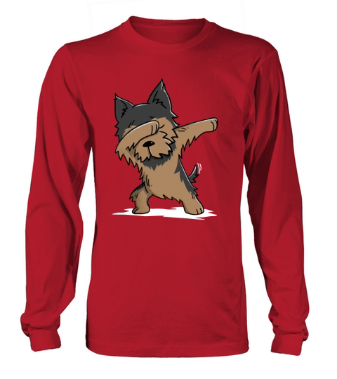 Funny Yorkie Dab Shirt Long sleeved Unisex