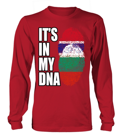 Gambian And Bulgarian Mix Heritage DNA Flag Long sleeved Unisex