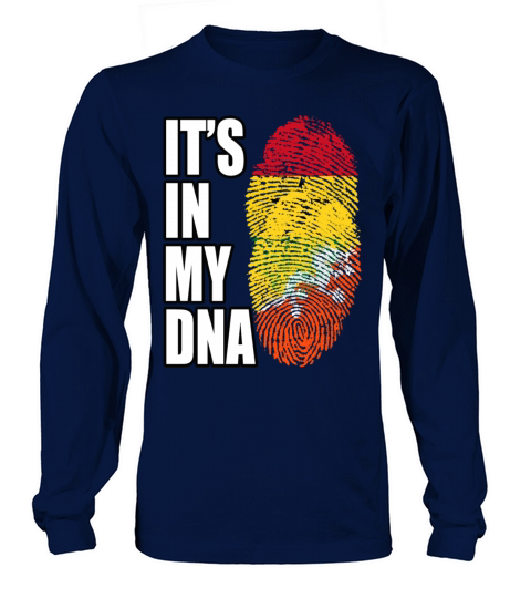 Ghanaian And Bhutanese Mix Heritage DNA Flag Long sleeved Unisex
