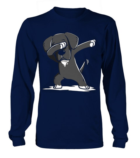 Great Dane Cute Dabbing T-Shirt Funny Dab Dance Gift Shirt Long sleeved Unisex