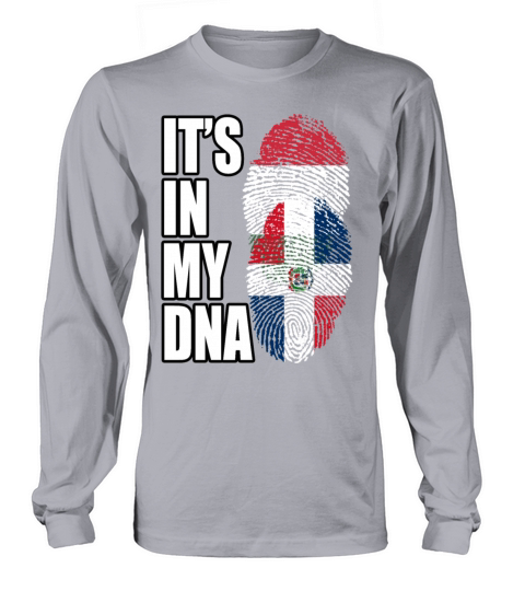 Hungarian And Dominican Mix Heritage DNA Flag Long sleeved Unisex