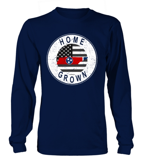 Land Map America US Flag Home Grown Tennessee Long sleeved Unisex
