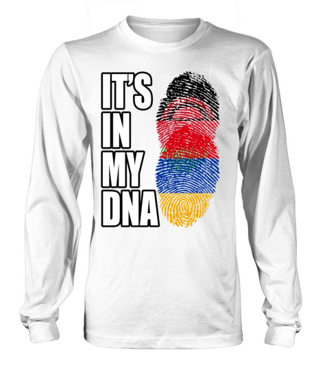 Malawian And Armenian Mix Heritage DNA Flag Long sleeved Unisex