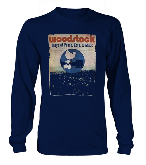 Peace of music Guitar Woodstock Long sleeved Unisex