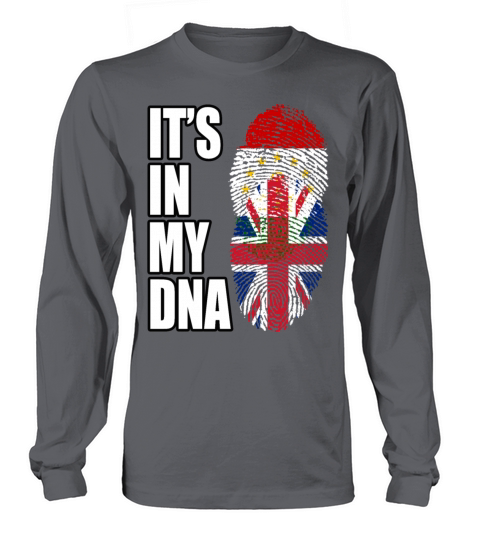 Tajikistani And British Vintage Heritage DNA Flag Long sleeved Unisex