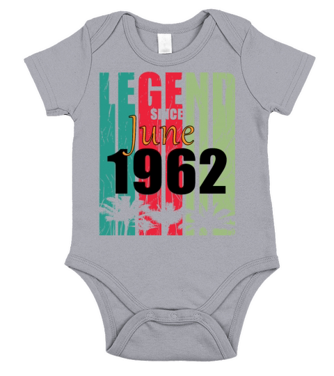1962 vintage born in June gift Short Sleeve Baby One-Piece