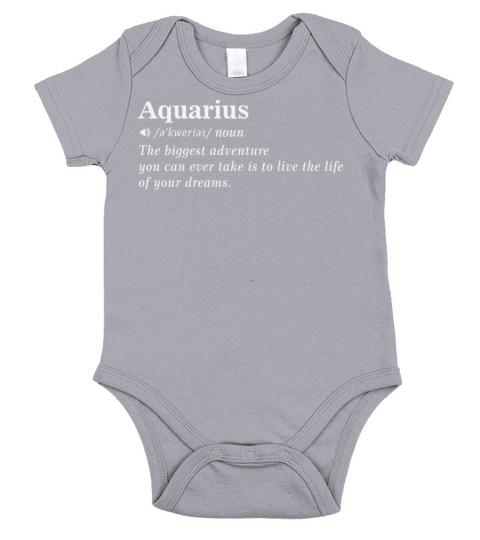 Aquarius Zodiac Definition Quotes Short Sleeve Baby One-Piece