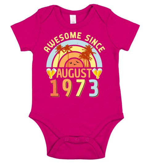 August 1973 Vintage Short Sleeve Baby One-Piece