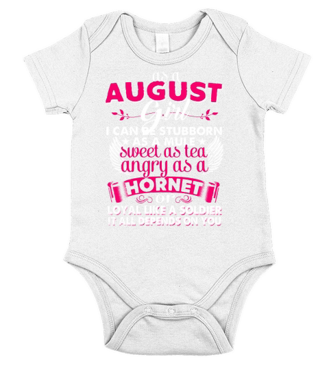August Girl Stubborn As Mule Sweet As Tea - Unisex Long Sleeve Short Sleeve Baby One-Piece