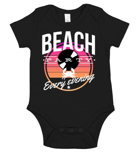 Beach party every evening - best spirit for summer Short Sleeve Baby One-Piece