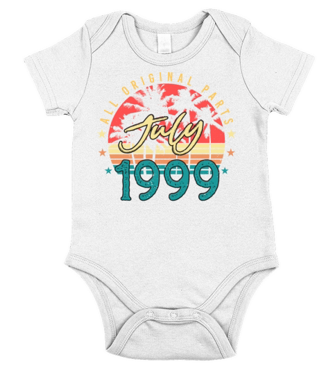 Best Vintage July 1999 Short Sleeve Baby One-Piece