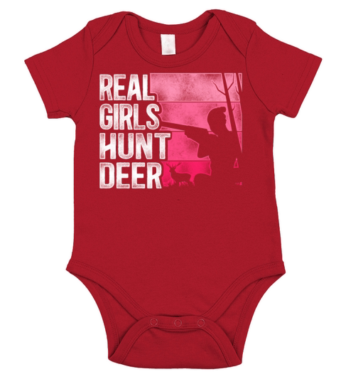 Buck Deer Hunting Hunter Girl Short Sleeve Baby One-Piece