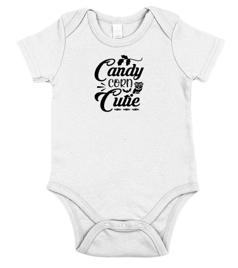 Candy corn cutie Halloween 2022 Short Sleeve Baby One-Piece