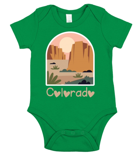 Colorado Vintage Retro 4th Of July Mountains Mount Short Sleeve Baby One-Piece