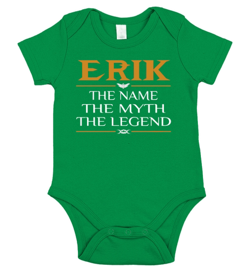 Erik Legend Name Erik - TeeForErik Short Sleeve Baby One-Piece