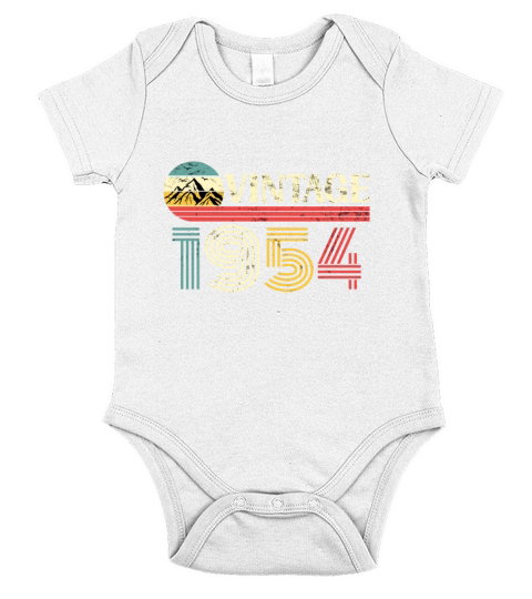 Funny Birthday Born in 1954 Limited Edition Short Sleeve Baby One-Piece
