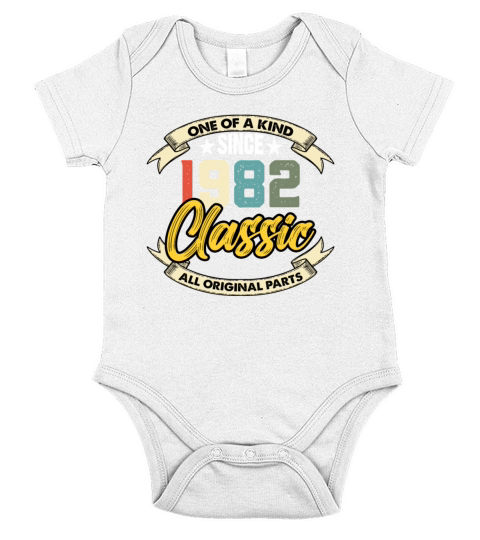 Funny Birthday Born in 1982 Limited Edition Short Sleeve Baby One-Piece