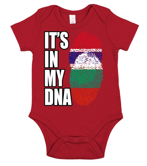 Gambian And Bulgarian Mix Heritage DNA Flag Short Sleeve Baby One-Piece