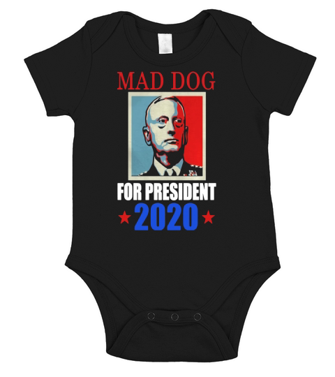 General Mad Dog Mattis Knifehands For President 2020 T-shirt Short Sleeve Baby One-Piece