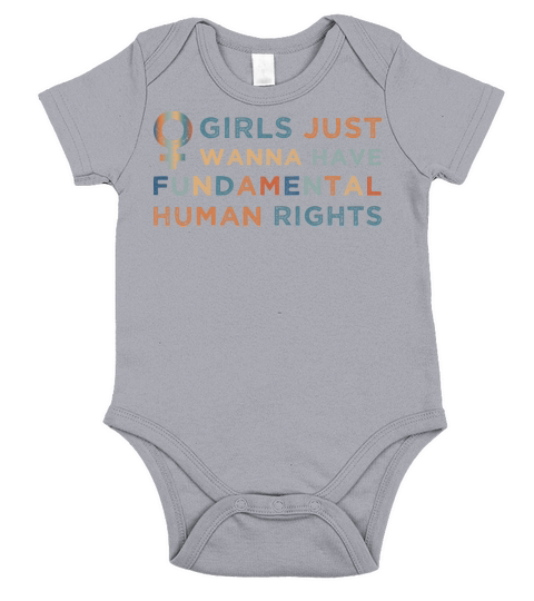 Girls Just Want to Have Fundamental Rights Short Sleeve Baby One-Piece