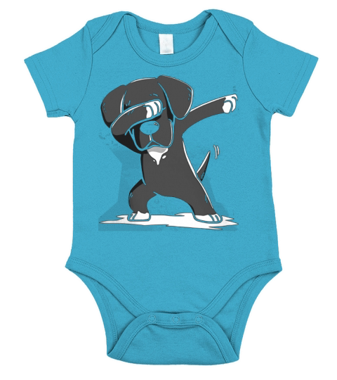 Great Dane Cute Dabbing T-Shirt Funny Dab Dance Gift Shirt Short Sleeve Baby One-Piece
