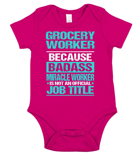 GROCERY WORKER Short Sleeve Baby One-Piece